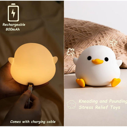 DuckieDream Light - Automatiskt anka-silikon-nattljus