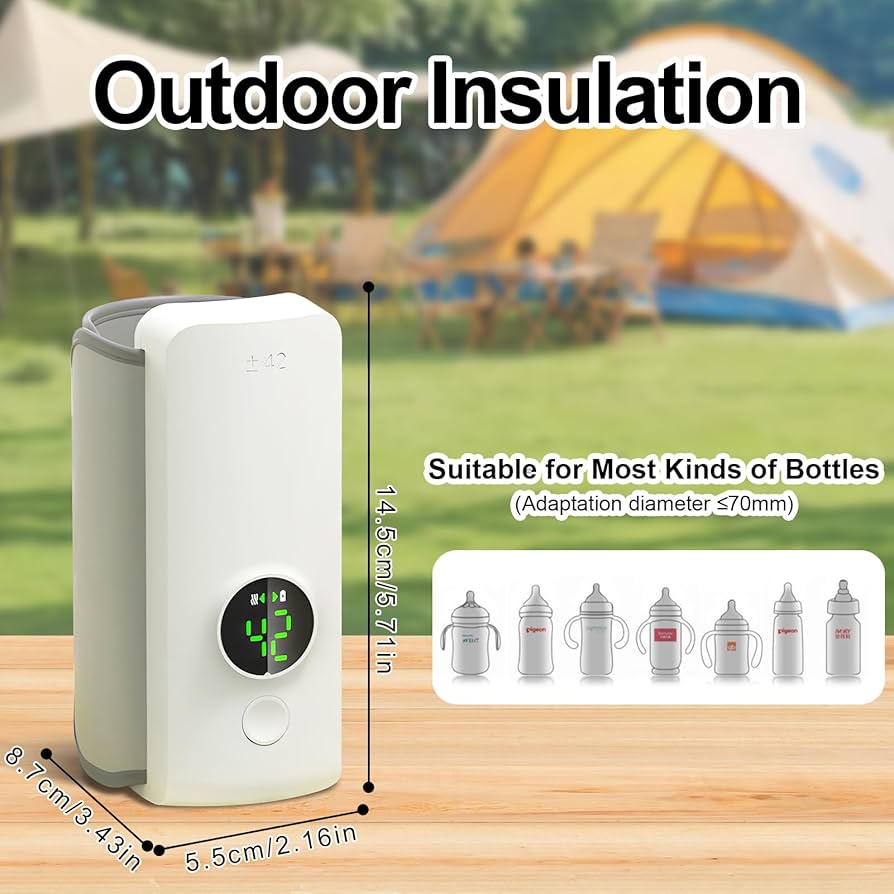 Bärbar Flaska Värmare – Kompakt & Bekväm Babyflaska Värmare för Användning på Språng