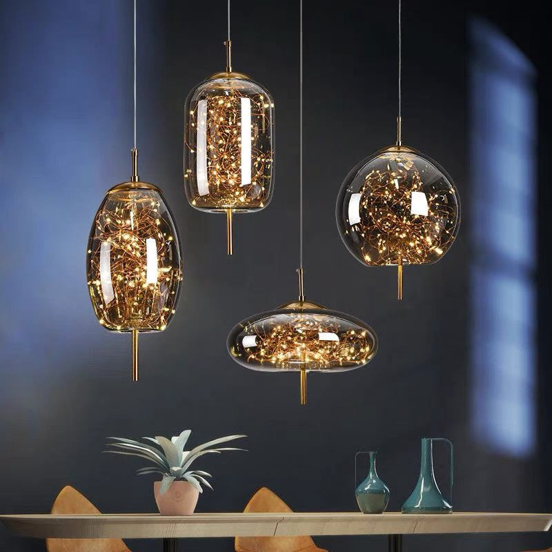Kristallaccentuerad LED-taklampa – Kontemporär stil
