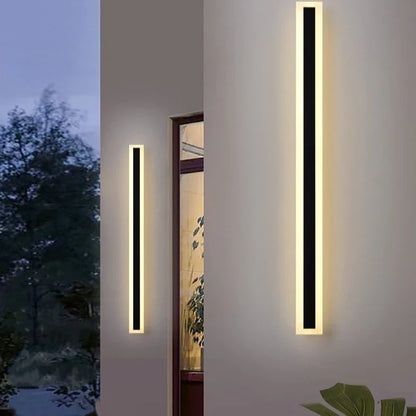 Utomhus LED Vägglampa i Minimalistiskt svart