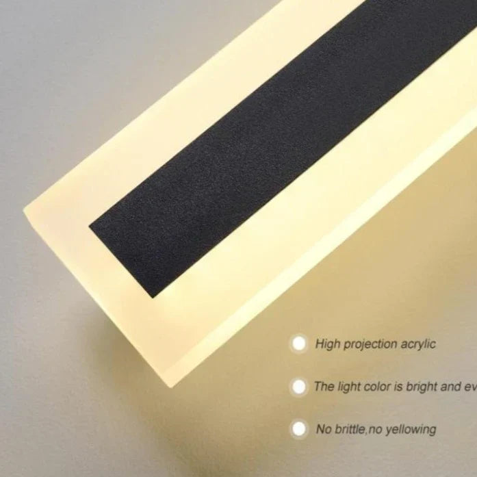 Utomhus LED Vägglampa i Minimalistiskt svart