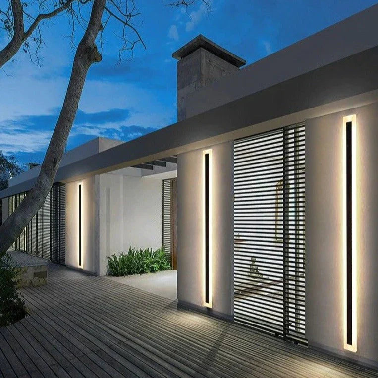 Utomhus LED Vägglampa i Minimalistiskt svart