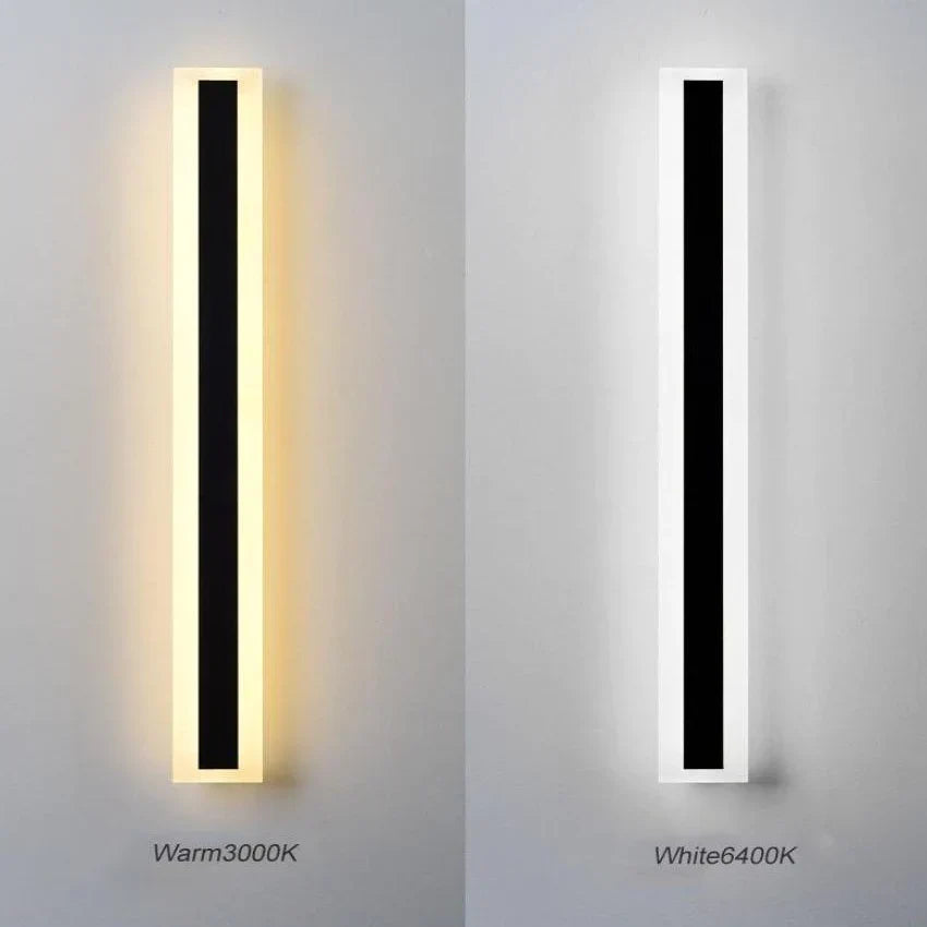 Utomhus LED Vägglampa i Minimalistiskt svart
