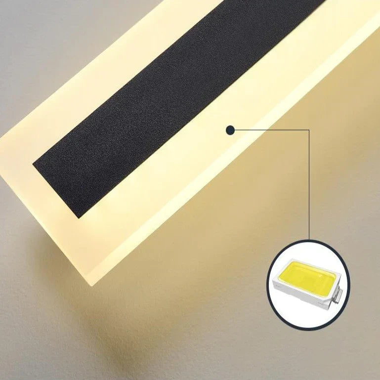 Utomhus LED Vägglampa i Minimalistiskt svart