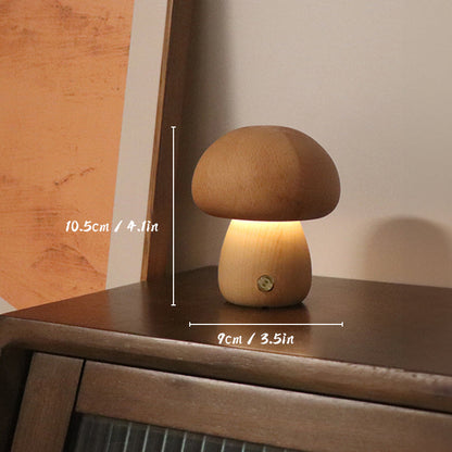 Lunaris Shroom | Uppladdningsbar bordslampa i träsvampdesign