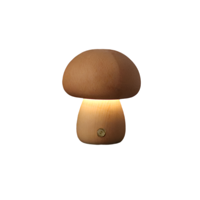 Lunaris Shroom | Uppladdningsbar bordslampa i träsvampdesign