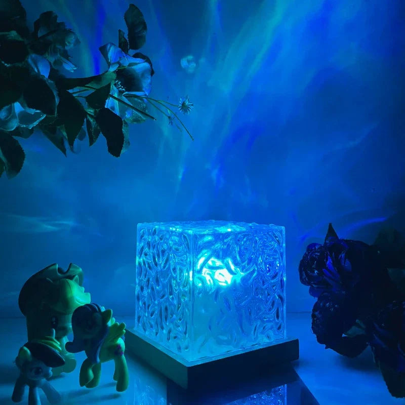 Lycklig Aurora Lampa - LED Färglampa med Dimbar Klarhet och Fjärrkontroll