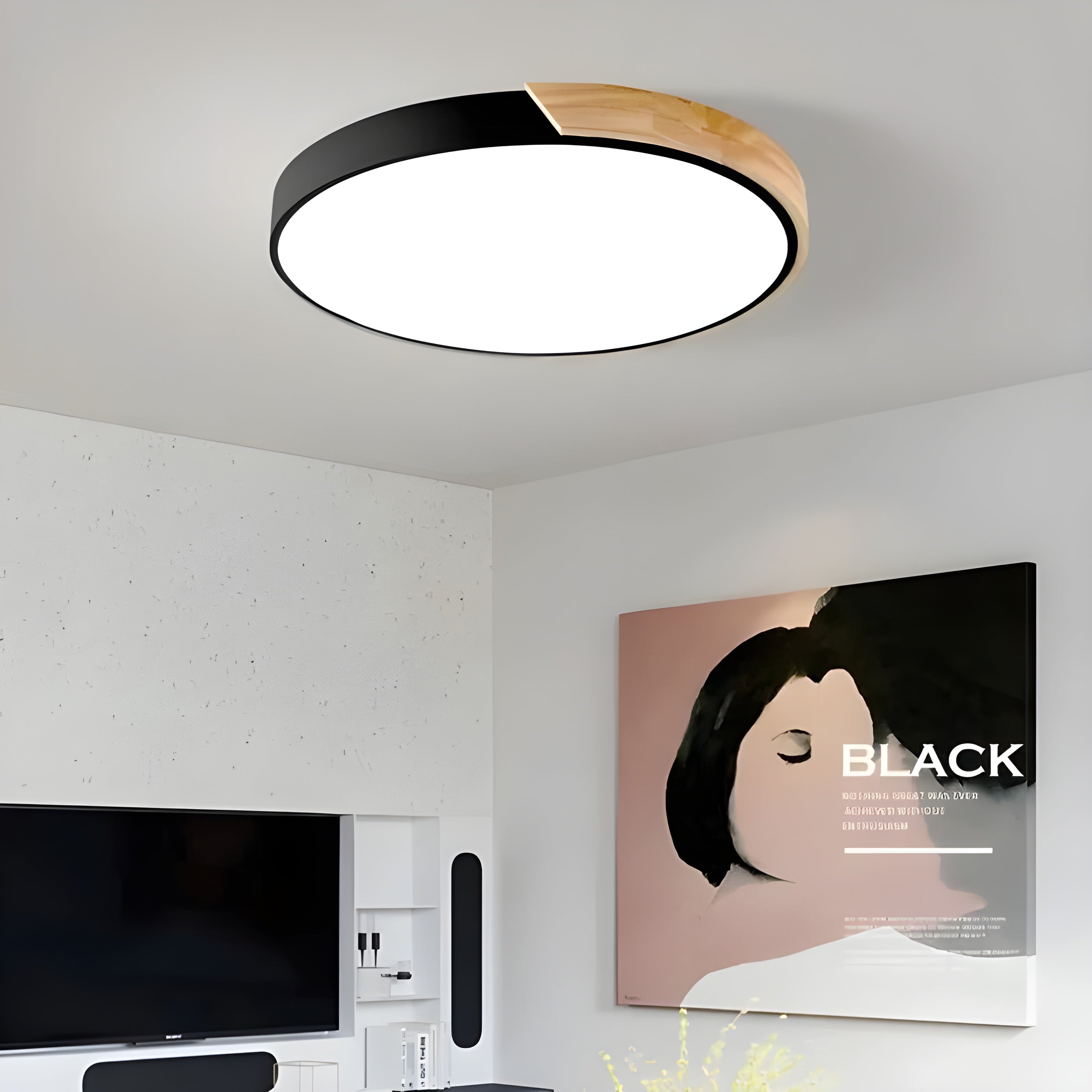 LED-taklampa i trä - Dekorativ &amp; Modern i mjuka macarons färger Skandinaviskt design