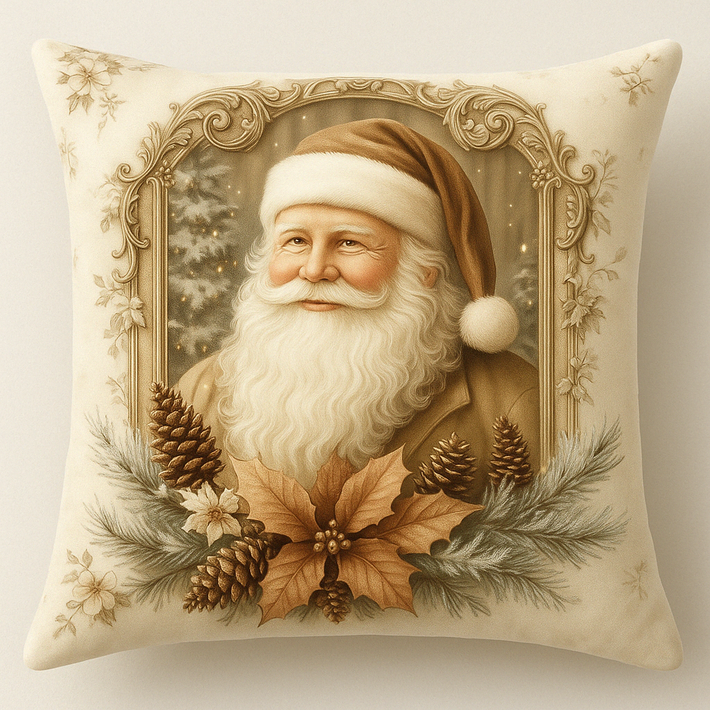 Kuddöverdrag Jul Sammet Vintage Stil