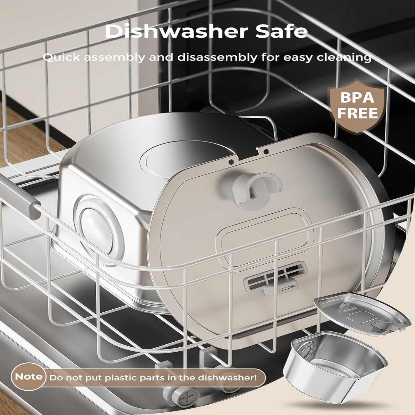 Carvallo Kattens Drickfontän i rostfritt stål | Strömmande vatten för bättre hydrering | Tyst & Hygienisk | 2,5 L kapacitet