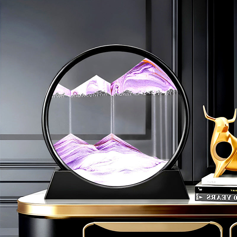 Royaleva Rörlig Sandkonstskulptur - LED Lugnande Skrivbordsdekoration