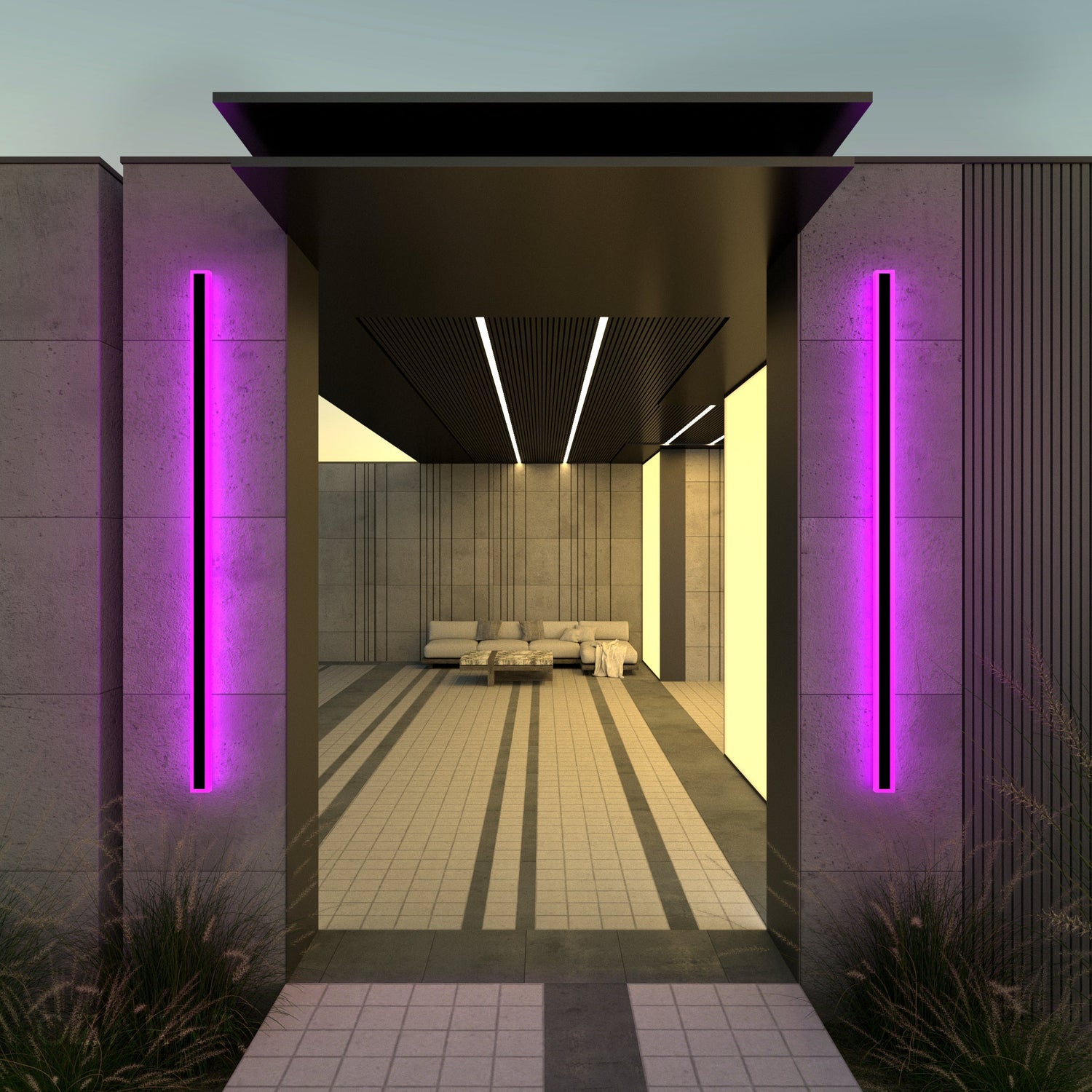 Groots RGB Linjär Minimalistisk Utomhusvägglampa