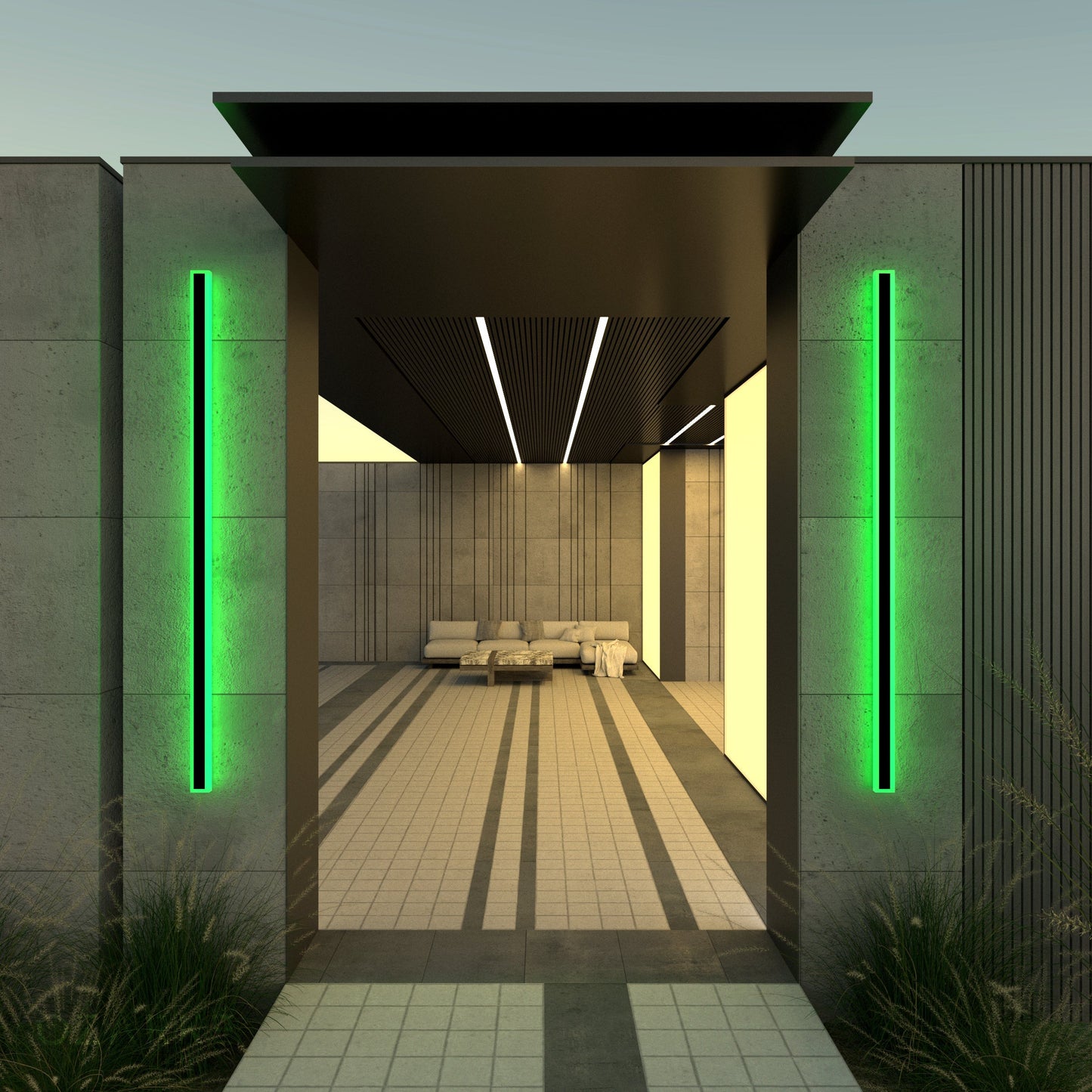 Groots RGB Linjär Minimalistisk Utomhusvägglampa