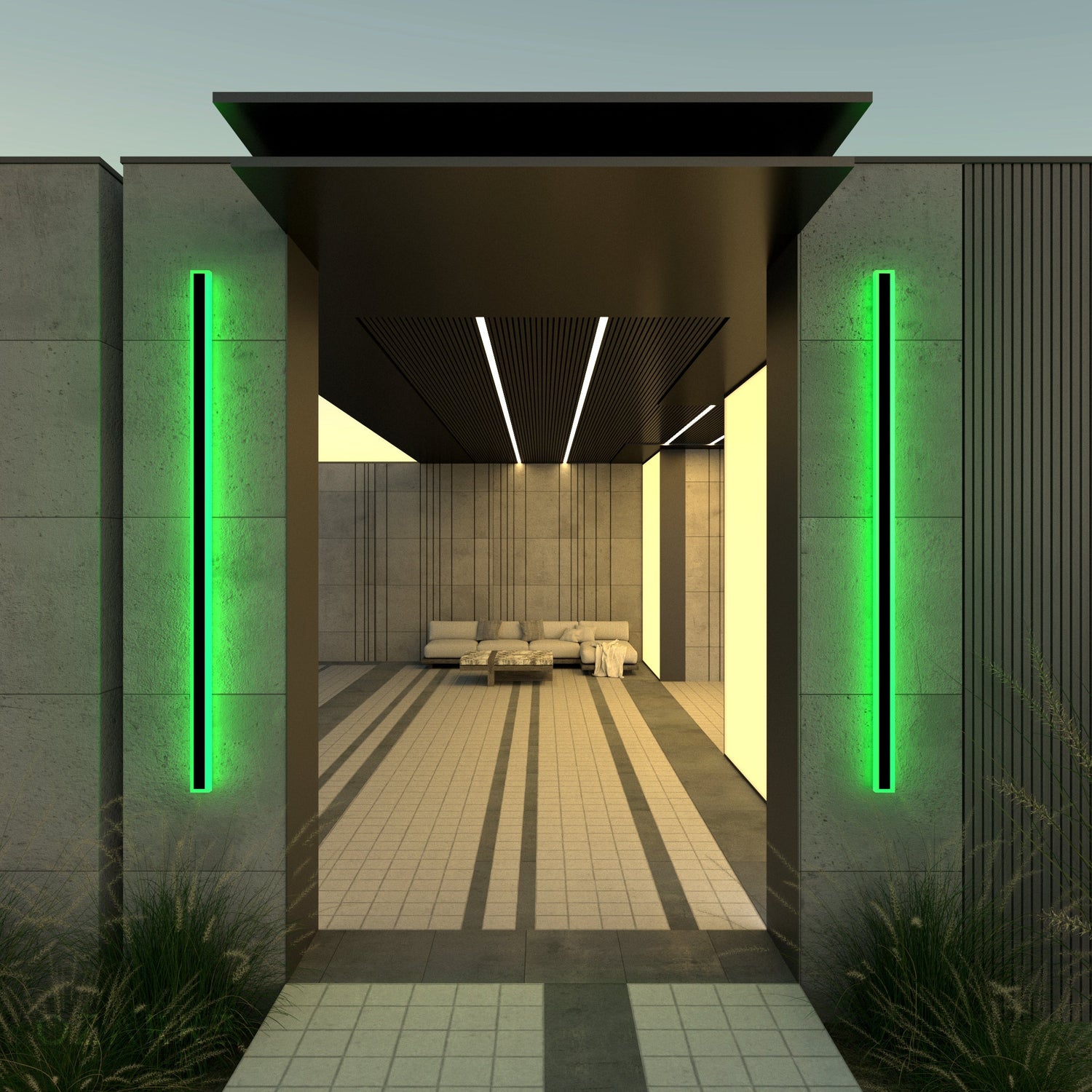 Groots RGB Linjär Minimalistisk Utomhusvägglampa
