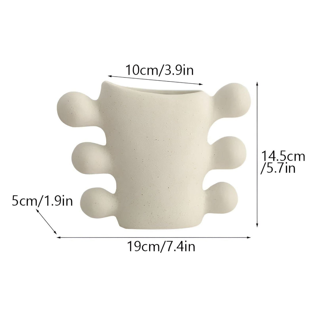 NordicBloom Vase - Minimalistisk Oglaserad Keramik Vaso i Nordisk Design