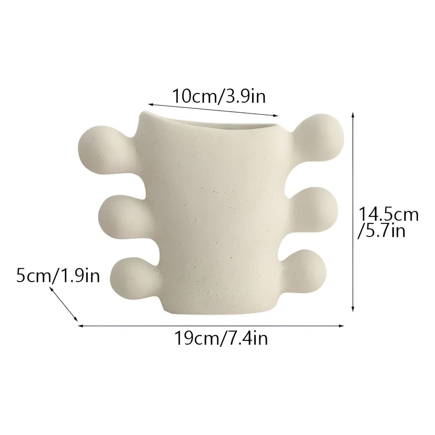 NordicBloom Vase - Minimalistisk Oglaserad Keramik Vaso i Nordisk Design