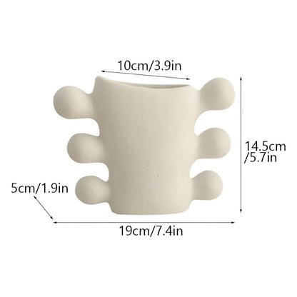 NordicBloom Vase - Minimalistisk Oglaserad Keramik Vaso i Nordisk Design