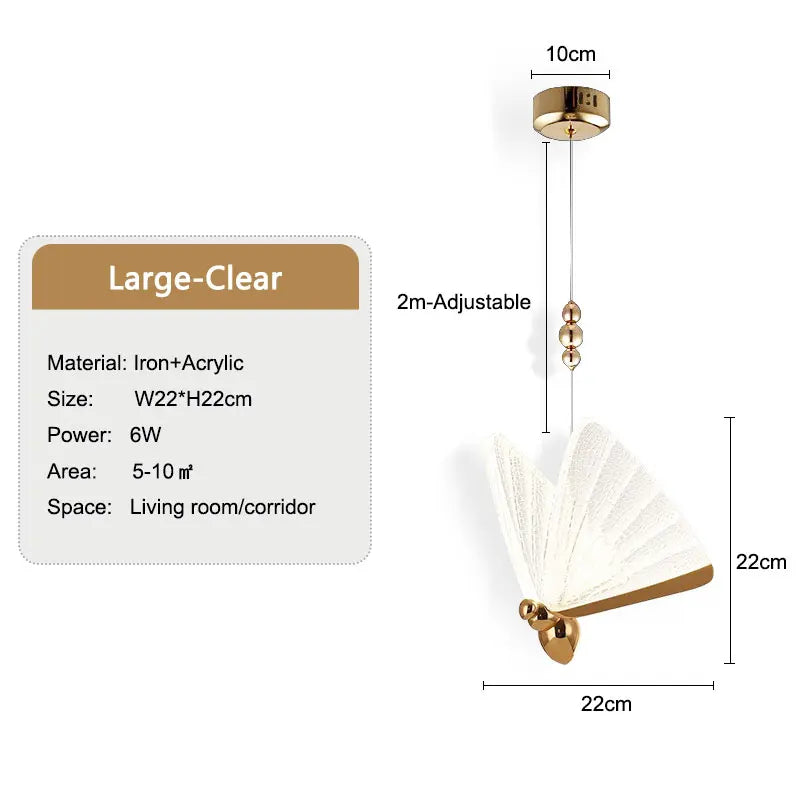 VleugelLicht - Dekorativ Fjäril Hänglampa