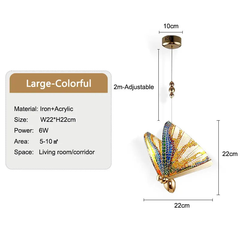 VleugelLicht - Dekorativ Fjäril Hänglampa
