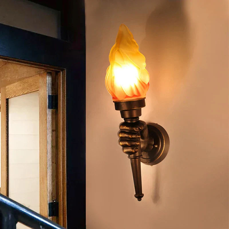 TorchGlow - Industrivägglampa i Vintage Stil – Kreativ Vägglampa