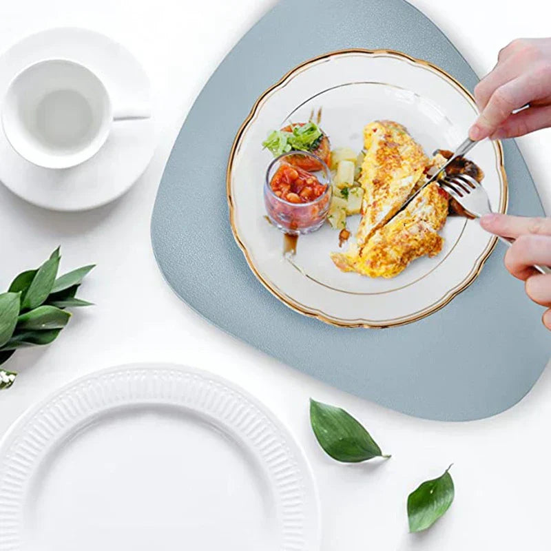 Carvallo - Elegant set av PU-läder bordsunderlägg och underlägg