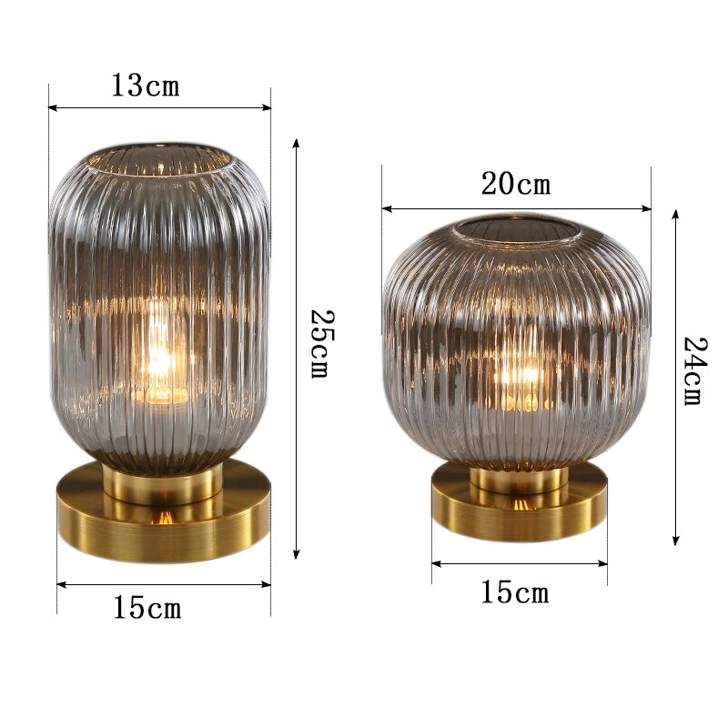 Isa Kristallbordslampa - Skandinavisk designglaslampa, modern elegant inredning