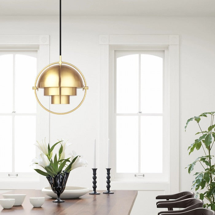 Isa LED Pendellampa - Modern Flervägs Rotera Taklampa, Tidlös Metalldesign