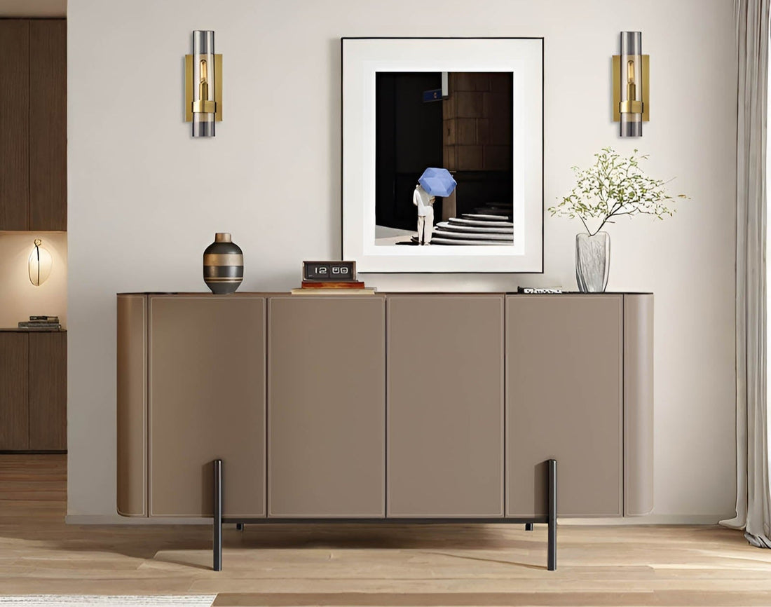 Svart design vägglampa – flamliknande LED-lampa för modern boende