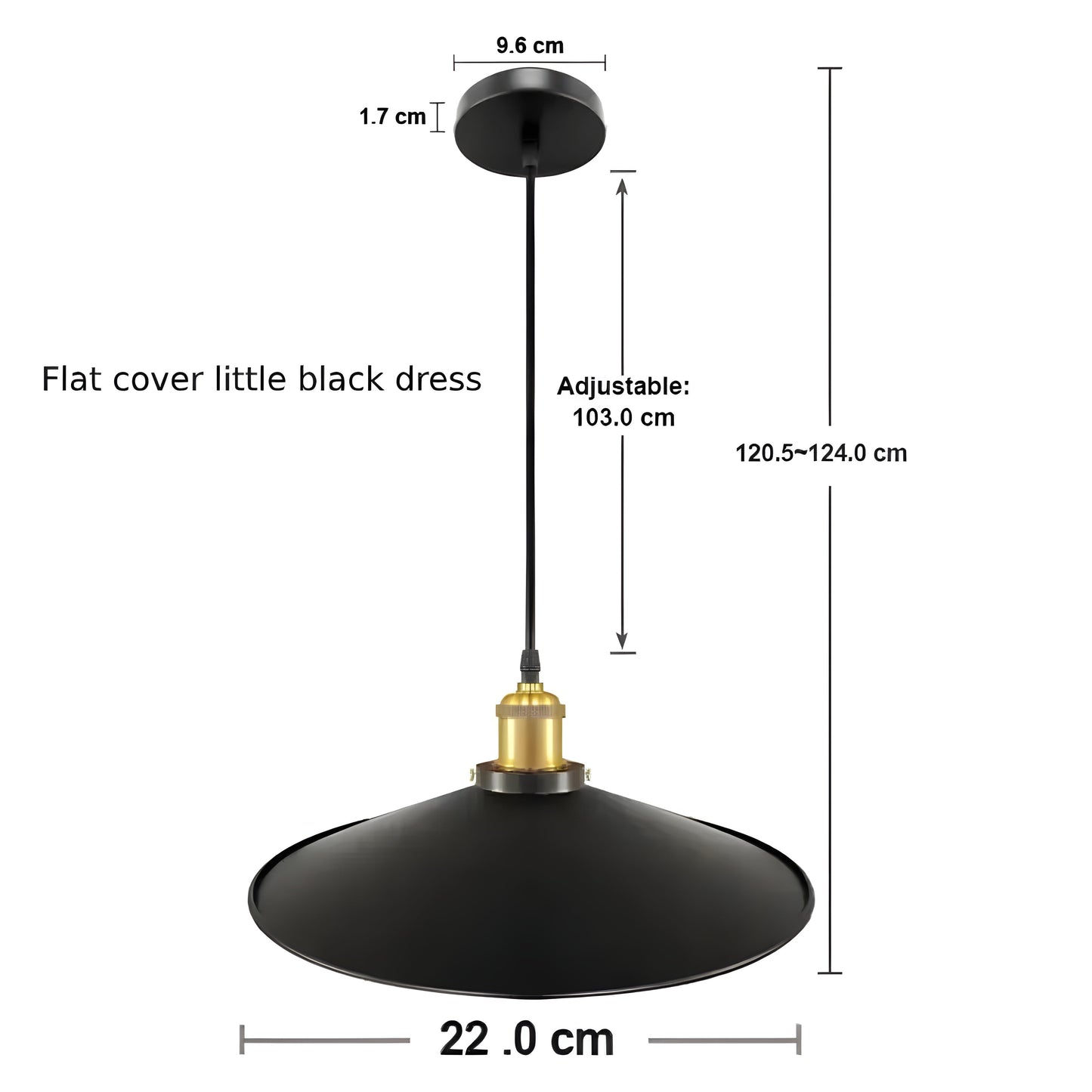 Vintage Retro Industriell Pendellampa