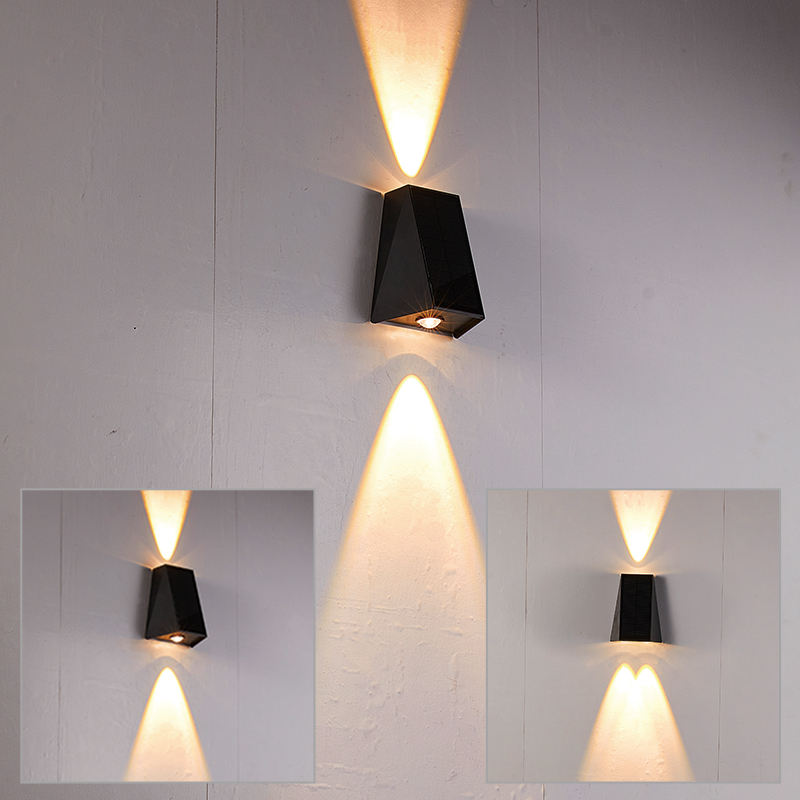 Carvallo - Solcellsdriven Vattentät LED Vägglampa För Utomhusbelysning