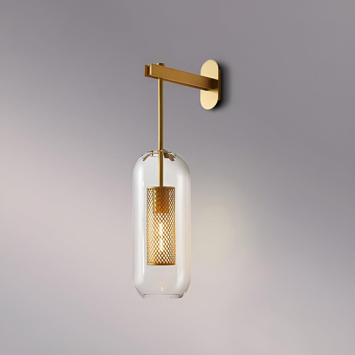 SleekGlass Lampa - Nordisk Elegant Glass Vägglampa för Modern Inredningsdesign
