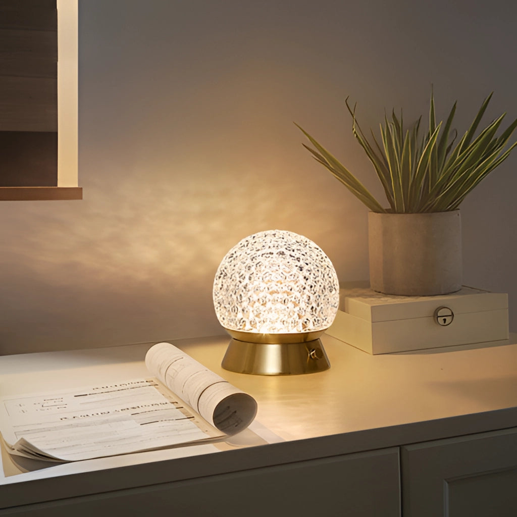 Trådlös uppladdningsbar bordslampa – Dimbar LED, Modern design, Bärbar belysning för sovrum eller vardagsrum