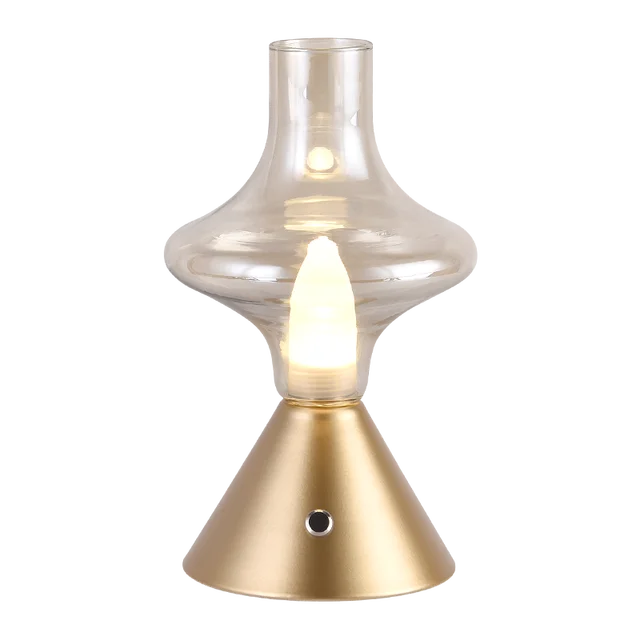 RomanticGlow - Glaskeramisk Bordslampa med Dimbara LED - Stilig Nattlampa