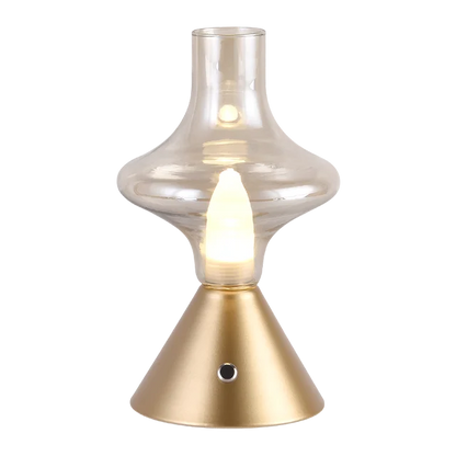 RomanticGlow - Glaskeramisk Bordslampa med Dimbara LED - Stilig Nattlampa