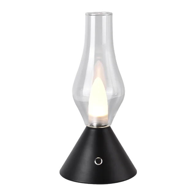 RomanticGlow - Glaskeramisk Bordslampa med Dimbara LED - Stilig Nattlampa