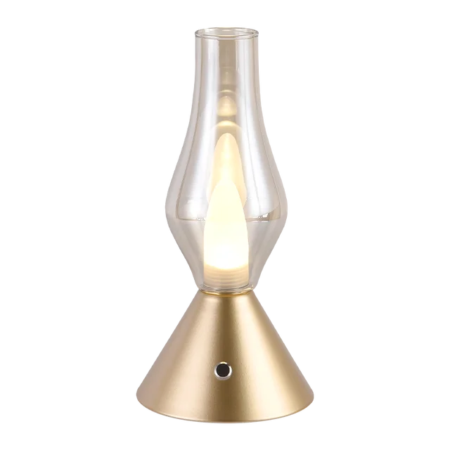 RomanticGlow - Glaskeramisk Bordslampa med Dimbara LED - Stilig Nattlampa