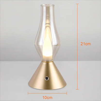 RomanticGlow - Glaskeramisk Bordslampa med Dimbara LED - Stilig Nattlampa