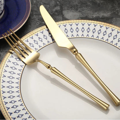 Kin 4-delars guld bestickset | Rostfritt stål | Elegant mat | Brick by Brick