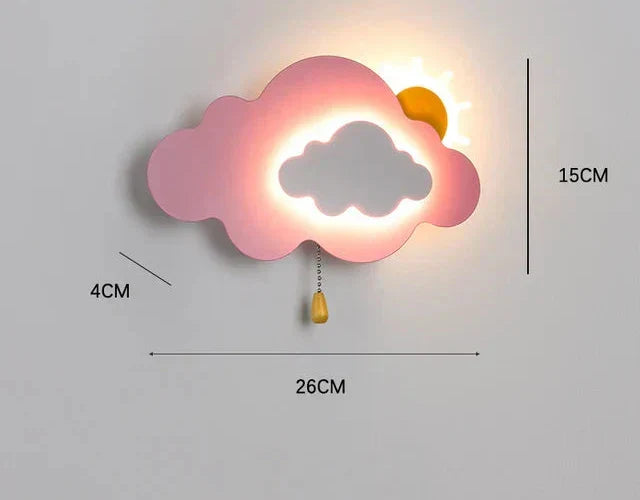 SkyGlow - LED Moln Vägglampa med Dragkedja, Dimbar