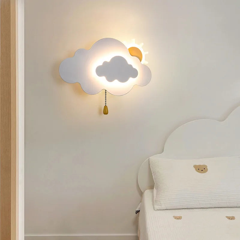 SkyGlow - LED Moln Vägglampa med Dragkedja, Dimbar