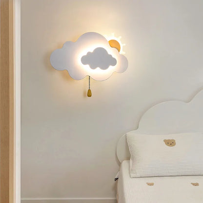SkyGlow - LED Moln Vägglampa med Dragkedja, Dimbar