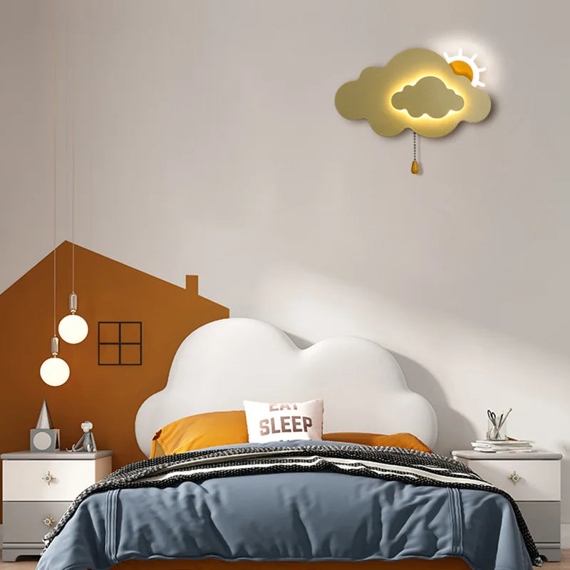 SkyGlow - LED Moln Vägglampa med Dragkedja, Dimbar