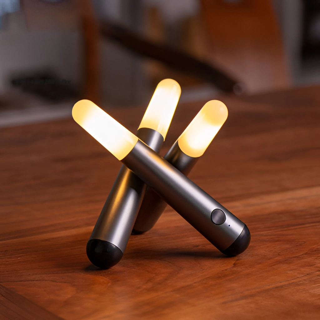 Kinetisk Rotation LED Trådlampa – Återuppladdningsbar, Touch-dimfunktion, Bärbar design för sovrum