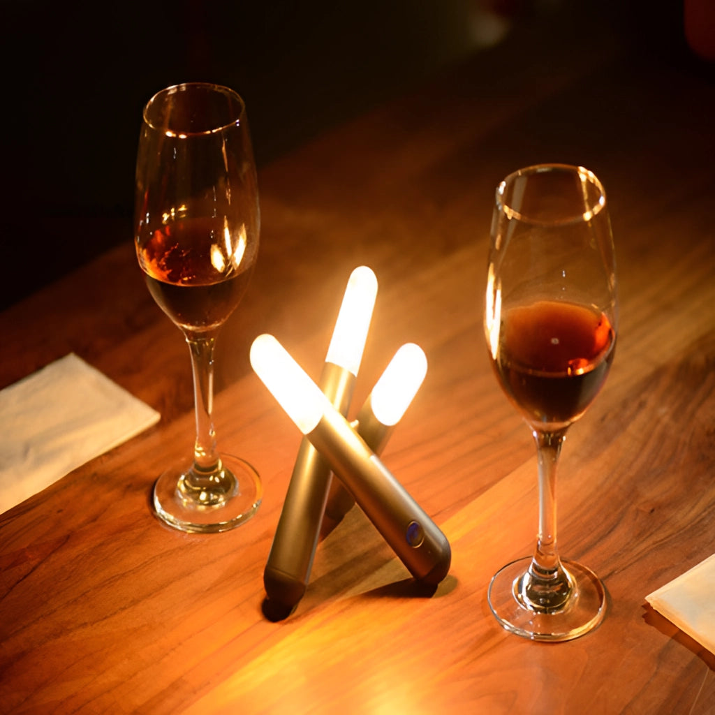 Kinetisk Rotation LED Trådlampa – Återuppladdningsbar, Touch-dimfunktion, Bärbar design för sovrum