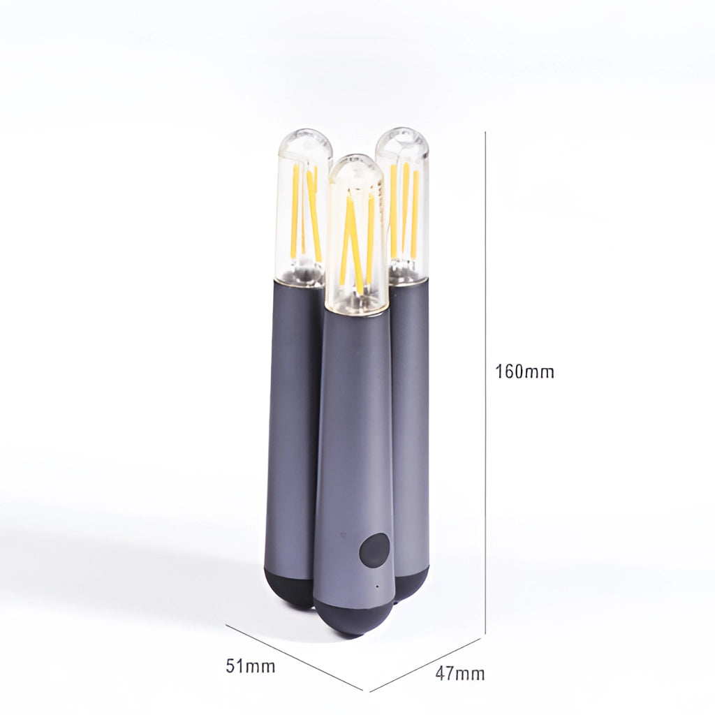 Kinetisk Rotation LED Trådlampa – Återuppladdningsbar, Touch-dimfunktion, Bärbar design för sovrum