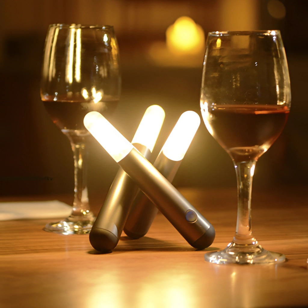 Kinetisk Rotation LED Trådlampa – Återuppladdningsbar, Touch-dimfunktion, Bärbar design för sovrum