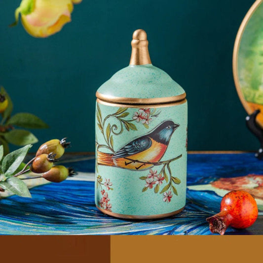 Carvallo – Förvaringskruka med vintagetryck med dekorativ charm och funktionell appel