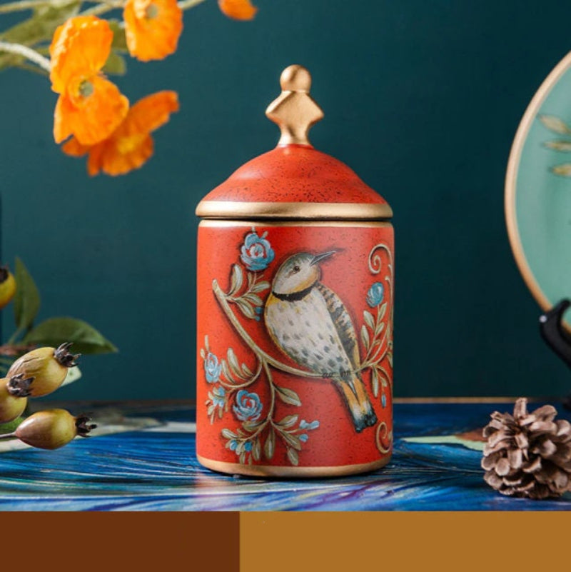 Carvallo – Förvaringskruka med vintagetryck med dekorativ charm och funktionell appel