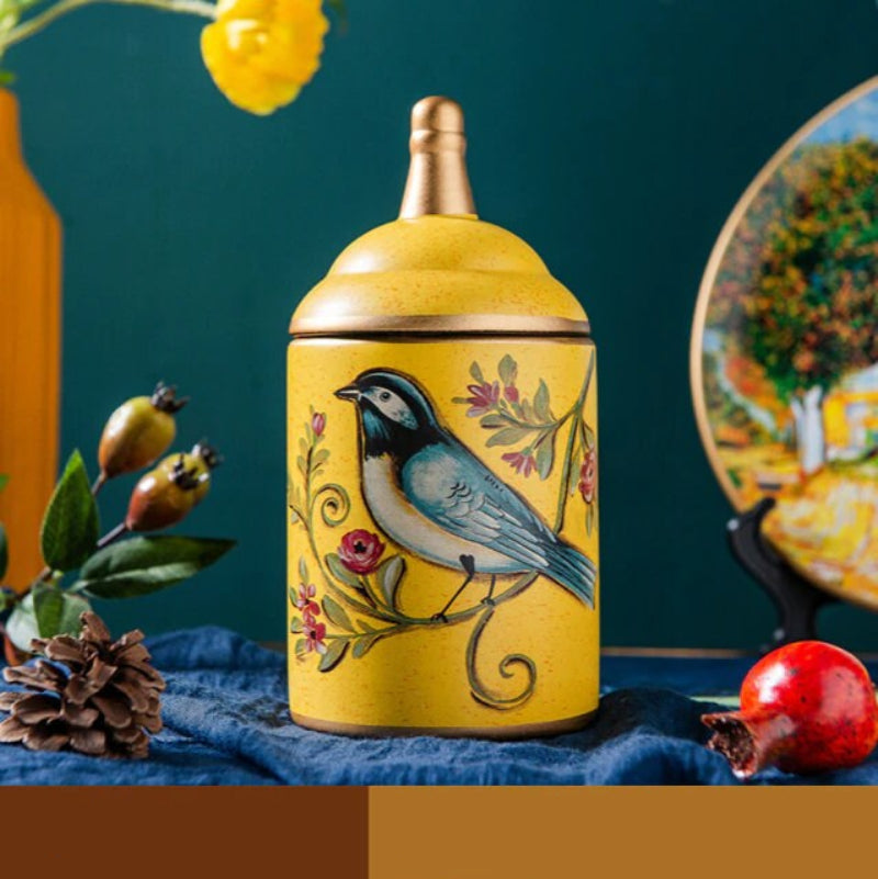 Carvallo – Förvaringskruka med vintagetryck med dekorativ charm och funktionell appel