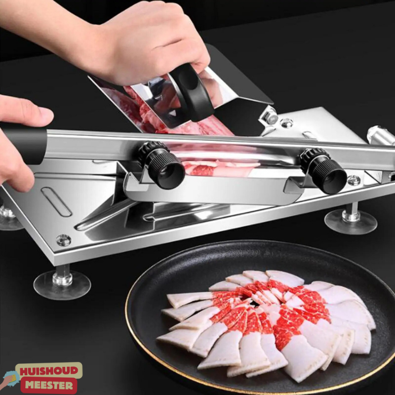 KitchenSlicer – Professionell skärmaskin för hemmet | Justerbart blad, hållbart rostfritt stål